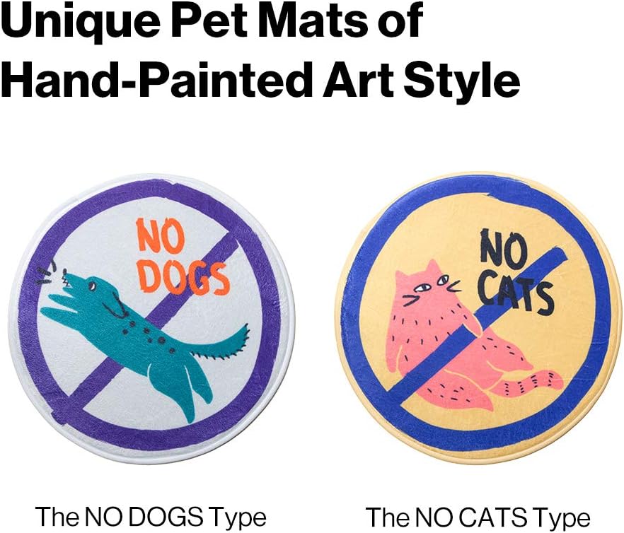 pidan Pet Mats for Floor Cats Dogs Non-Slip Cat Pads for Indoor Cats Mats for Sleeping Round 21in (NO Cats) : Pet Supplies