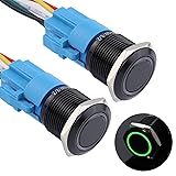 DMWD 2PCS 19MM Momentary Push Button Switch 12V-24V