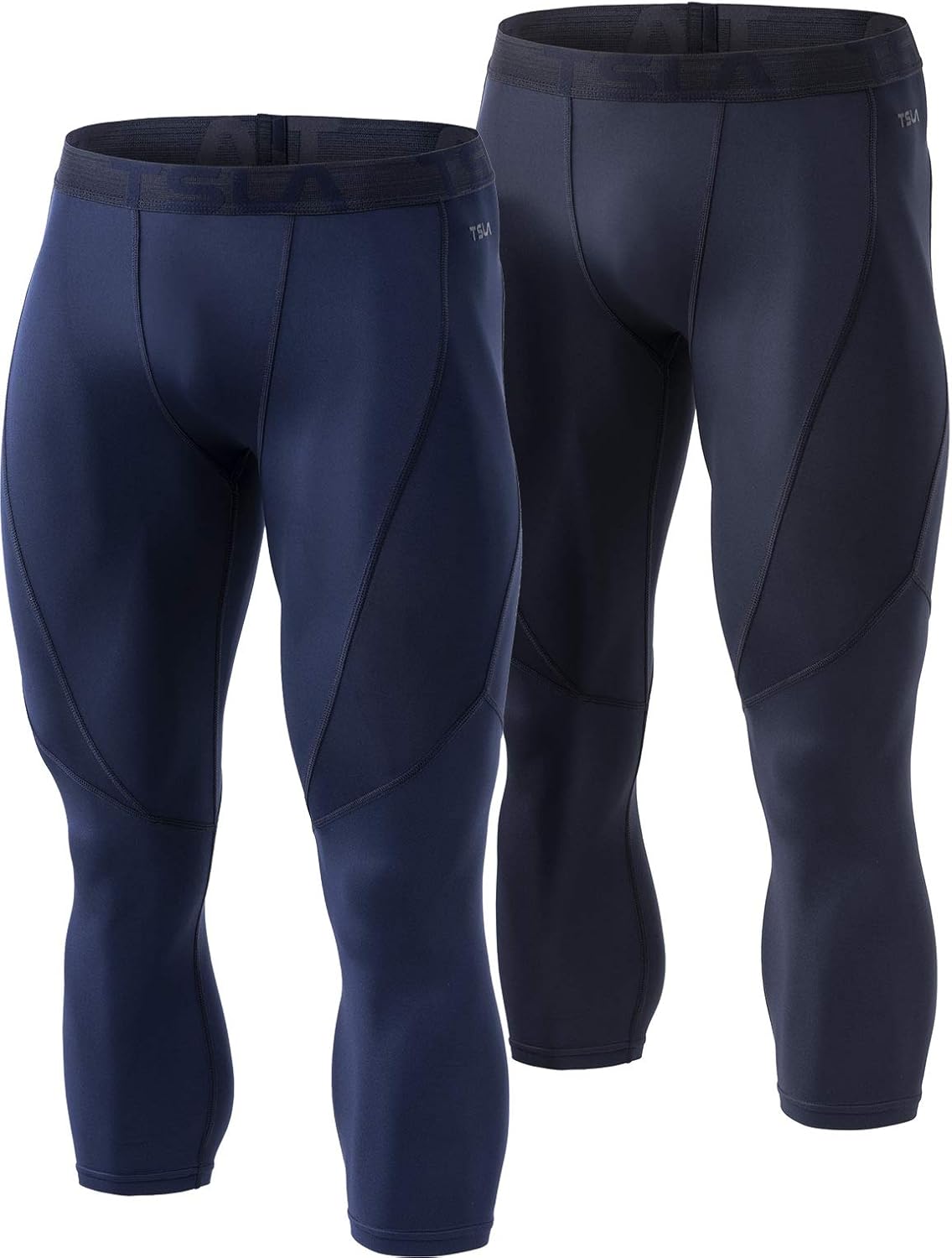Compression 3/4 Capri Pants Baselayer Cool Dry Sports Running Yoga