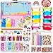 NEICY Slime Kit Slime Supplies, Slime Making Kit for Girls Boys Kids, Includes Clear Crystal Slime, Slime Containers, Foam Balls, Fruit Slices, Fishbowl Beads, Sugar Paper,Make Your Own Slime