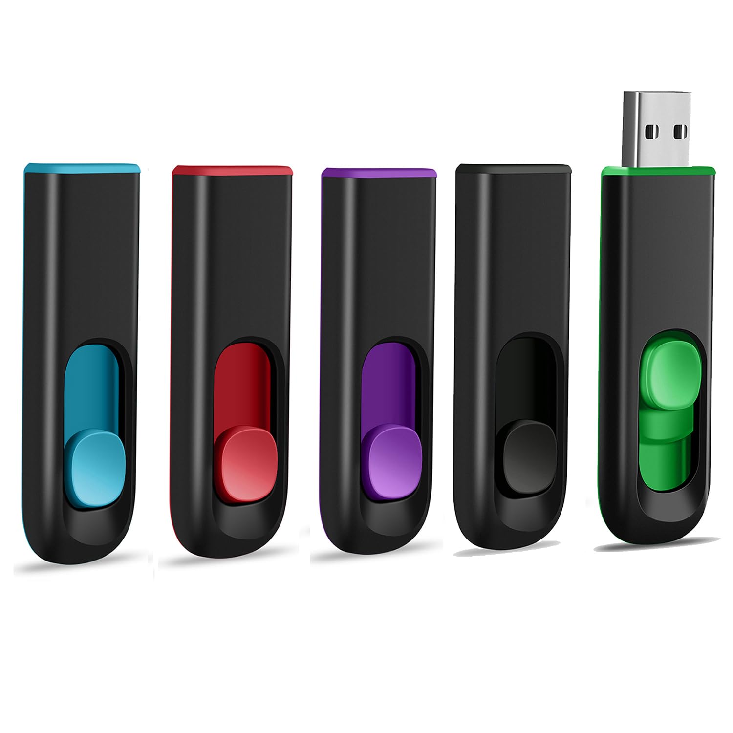USB Flash Drive 5 Pack 8GB, MAKACTUA USB 2.0 Memory