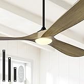 BOOSANT 52 Ceiling Fans with Lights and Remote Control, Outdoor Ceiling Fan with Lights High CFM Quiet 3 Blade Wood Walnut Ce