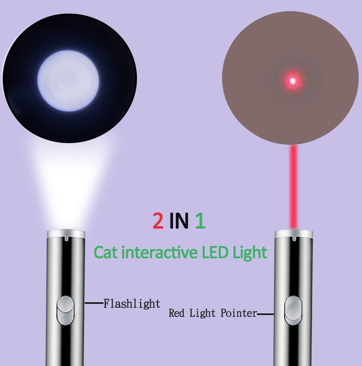 Leoking Cat Chaser Toy - LED Pet Interactive Exercise Pointer Training Pen for Dogs