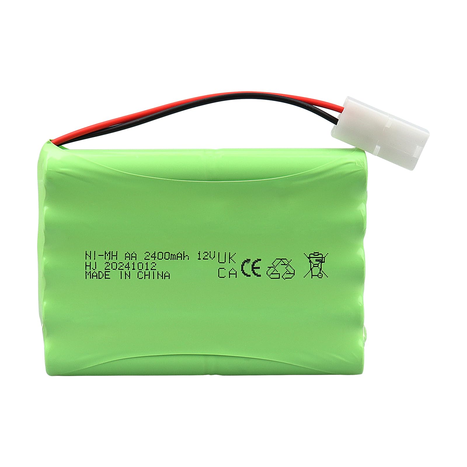 MXJFYY 12V 2400mAh NI-MH Rechargeable Battery with KET 2P Connection, AA RC Battery for Remote Control Toys and Power Tools, Construction truck, Dump Truck and Climbing Vehicle — image 1