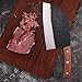 DENGJIA Serbian Chef Knife Forged Chef's Knife and Meat Cleaver with Full Tang Wood Handle Vegetable Knife