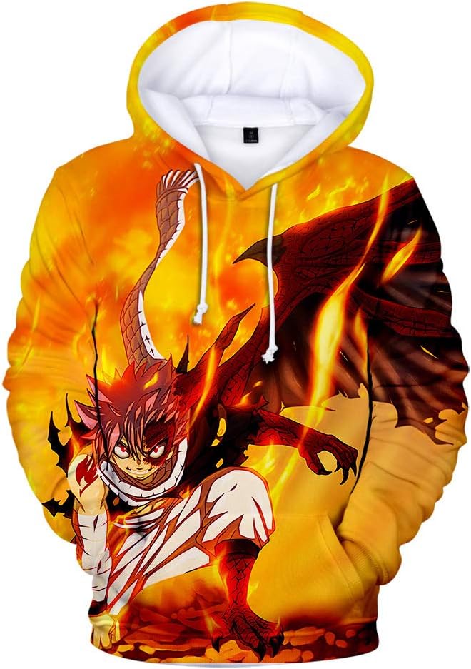 Jonyn 3D Sweatshirt Hoodie Jumpers Pullover Long Sleeve Top Sweaters Fairy Tail