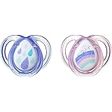 Tommee Tippee Every Day Pacifiers, Symmetrical Orthodontic Design, BPA-Free Silicone - 0-6 Months, 2 Count