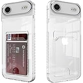 YrissAriiy Compatible with iPhone Air Case with Card Holder, Clear Card Slot case, Ultra-Thin, Soft, Shockproof, Credit Card Protective Cover