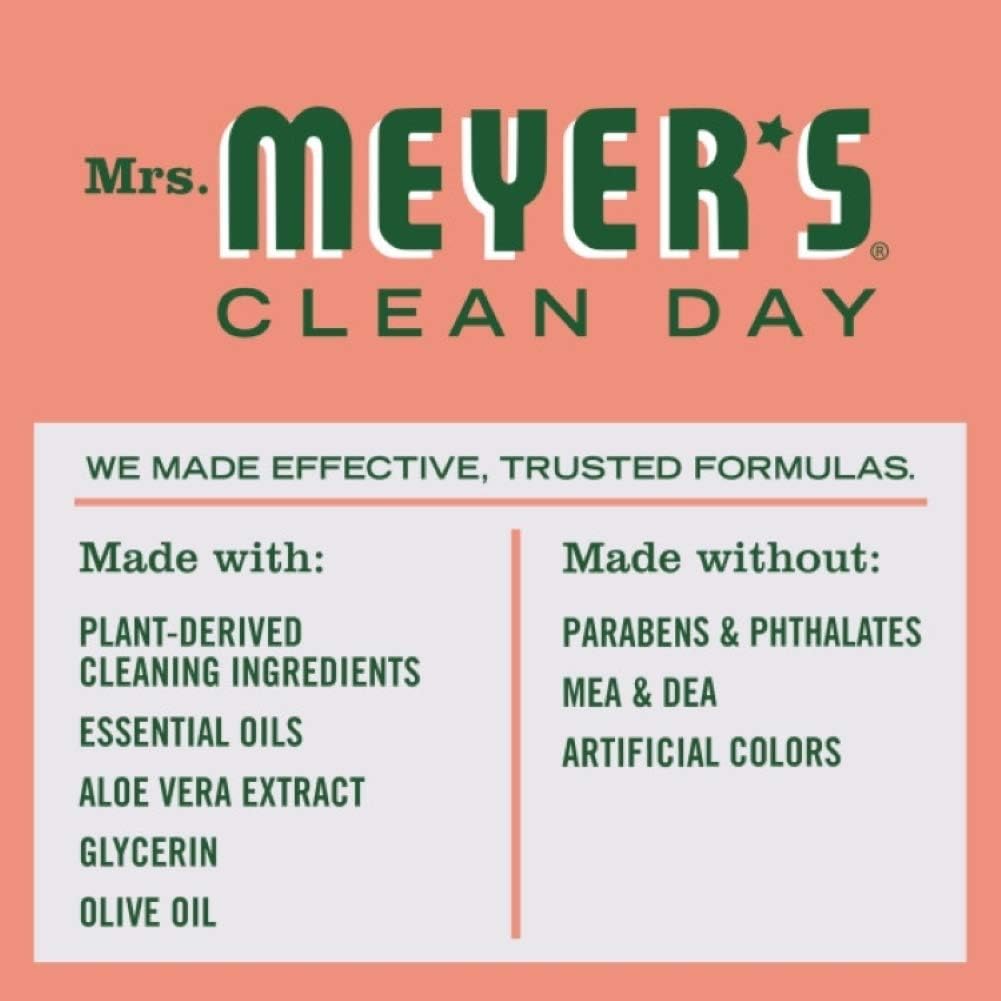 Mrs. Meyer's Clean Day Liquid Hand Soap, Cruelty Free and Biodegradable Hand Wash Made with Essential Oils, Geranium Scent, 12.5 oz - Pack of 3: Health & Personal Care