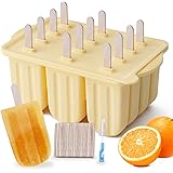 Popsicle Molds, MEETRUE 12 Pieces Silicone Popsicle Molds Easy-Release BPA-free Popsicle Maker Molds Ice Pop Molds Homemade P