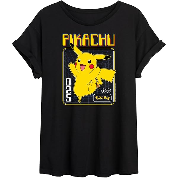 Pokemon Starter Girl T-Shirt – Offizielles Merch | Mit Bisasam, Schiggy, Glumanda & Pikachu