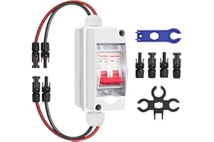YOSOO HEALTH GEAR Solar Panel Disconnect Switch, Solar Disconnect Switch IP Water Proof DC Outdoor PV Miniature Circuit Breaker for Outdoor PV or AC Stystem and Home (63A)