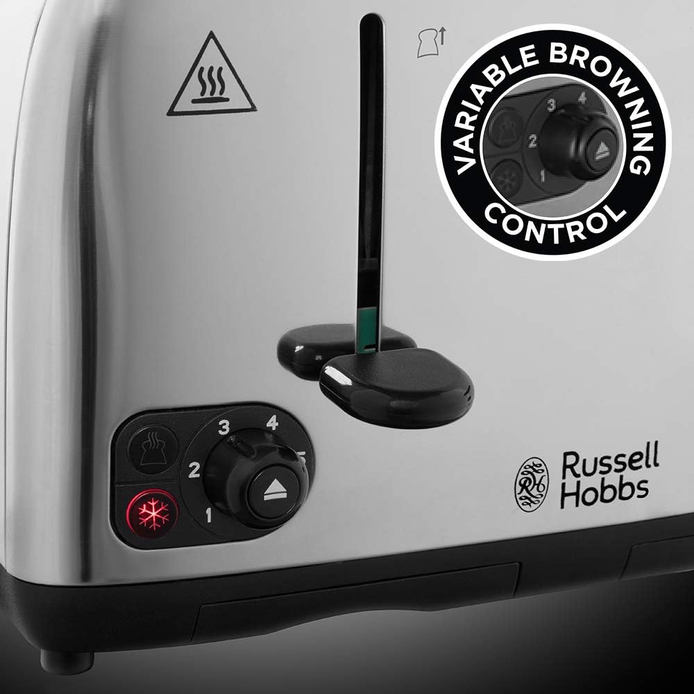 Russell Hobbs 4 Slice Toaster with Perfect Toast Technology for improved evenness (Wide slots, Lift & look feature - Image 5
