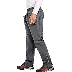 JAEZZIY Men's Rain Pants Waterproof Rain Over Pants