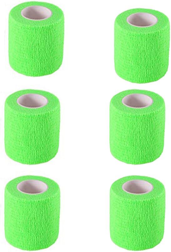 Self Adhesive Bandage Cohesive Warp Bandages Sport Medical Tape 2'' x 5y Sport Bandages Non-Woven 6 Roll