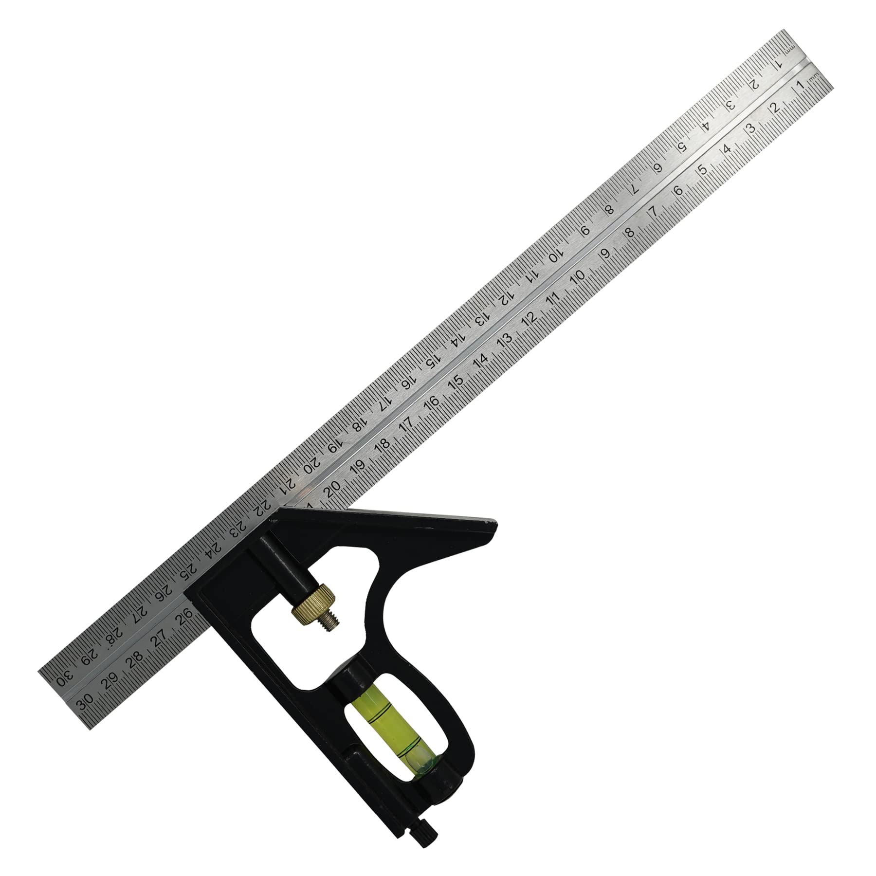Dapetz ® Combination Square 300mm Metric – Accurate Carpentry Square Made of Metal with Stop Ruler and Scribing Tool Accurate and Adjustable Woodworking Measurement.