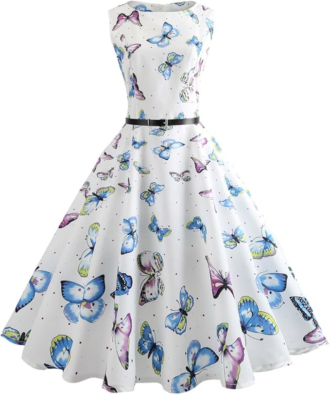 retro butterfly dress