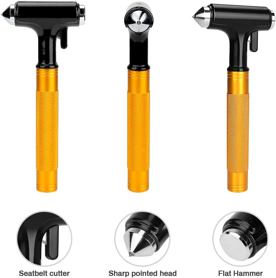 Bestcool Safety Hammer, Emergency Escape Car Window Hammer Metal ...