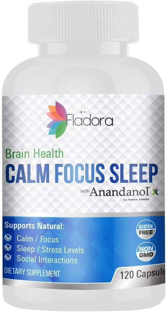 Brain Booster with Anandanol & Natural Digestive Enzymes Blend, Multivitamin Dietary Supplement Supports Natural Calm, Healthy Sleep & Focus - 120 Capsules, Gluten Free, Non-GMO