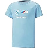 PUMA Kids Boys BMW M Motorsport Essentials Logo Crew Neck Short Sleeve Casual Tops Casual - Black