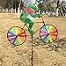 Techinal Cute 3D Animal on Bike Windmill Wind Spinner Whirligig Garden Lawn Yard Decor ( Bullfrog )
