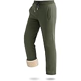 Boladeci Men's Sherpa Lined Sweatpants Heavyweight Fleece Lined Sweat Pants Joggers for Winter Cold Weather