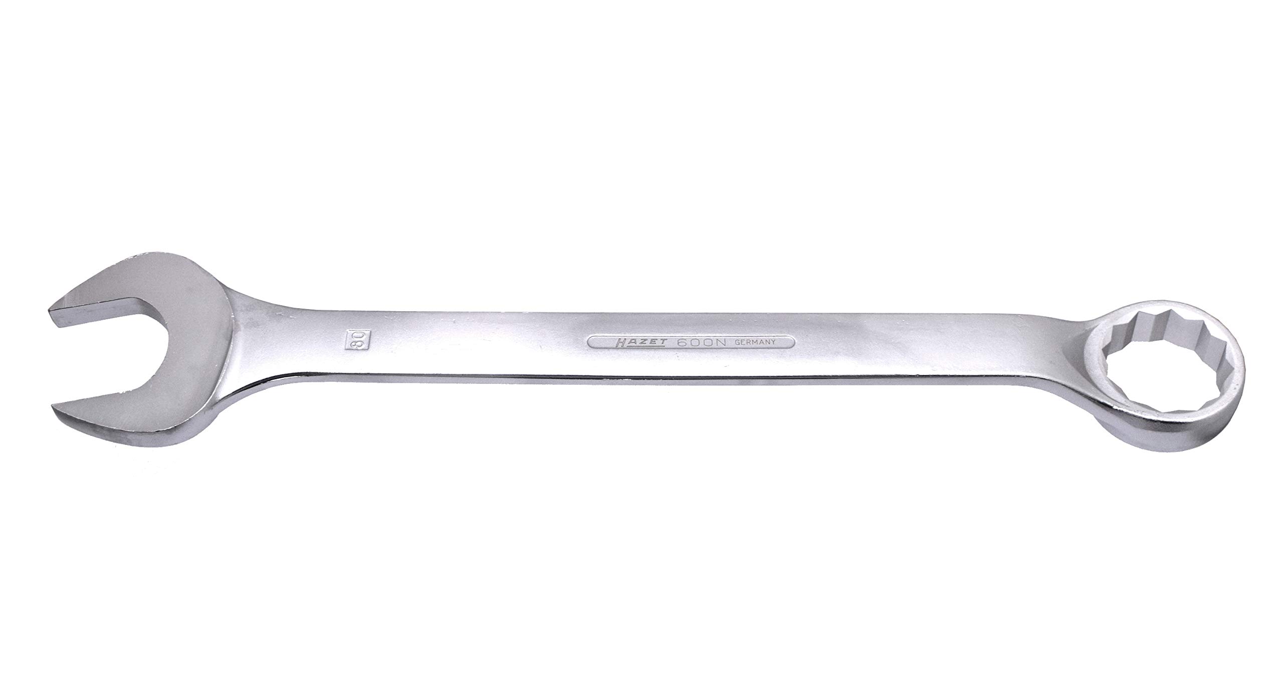 HAZET 600N-80 860 mm 12-Point Profile Polished Head Combination Wrench - Chrome-Plated