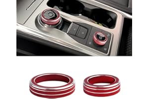 PIFOOG for Ford Explorer 2021 Accessories 2022 2020 2023 Drive Mode Gear Shift Knobs Covers Center Console Button Rings Decal ST XLT Limited Platinum Red 2PCS