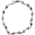 MYSTIC JEWELS By Dalia - Silver Lucky Tiny Evil Eye Bracelet - 7"