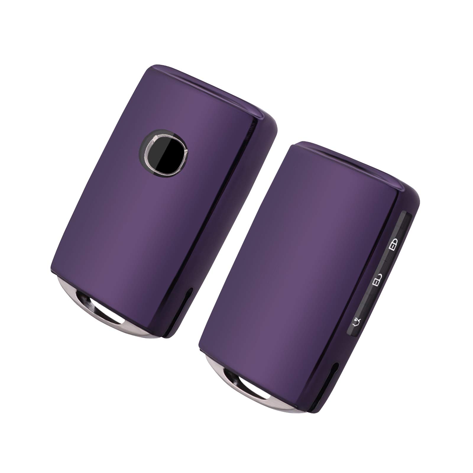 LFOTPP Mazda3 CX-30 CX-5 CX-8 Key Case, CX30 CX5 CX8 TPU Silicone Car Key Case Cover Accessories (Purple Black)