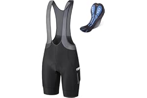 BALEAF Men's Cycling Bib Shorts 4D Padded Bike Bicycle Shorts Pockets Breathable Excellent Performance Fit UPF50+