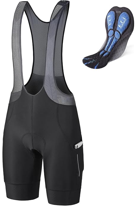 Gel Biker Shorts MOXILYN Men's Bib Cycling Shorts 3D Padded, UPF