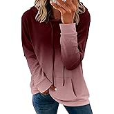 onlypuff Women's Pullover Hoodies Teen Girls Trendy Fall Fashion Tops Hooded Sweatshirts