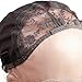 Bella Hair Breathable Lace Front Wig Cap for Making Wigs with Adjustable Straps and Combs Swiss Lace Black Large Size