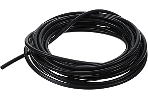 STYQUENZER 16.4 Feet Black Vacuum Hose ID 1/8 Inch(3mm) High Temperature Silicone Vacuum Tubing Hose, 3/16inch(5mm) Vacuums Tube, Line Kit for Automotive and Pipeline