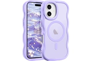 Pepmune for iPhone 17 Case, Curly Wavy Frame Hard Translucent Matte Clear Back Cover for Women Men Compatible with Magsafe TP