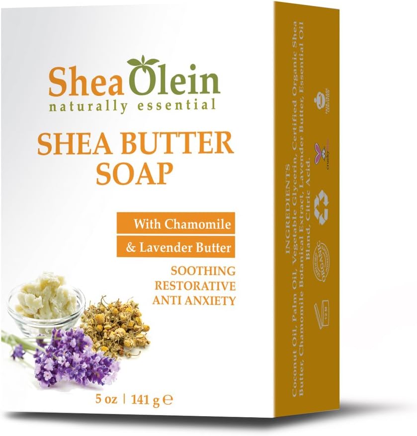 SheaOlein-Shea Butter Soap w/Chamomile & Lavender Butter. 5 oz Bar (1 Bar)