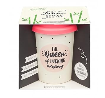 Grafik Werkstatt Bambus Kaffe-Becher | Coffee-to-Go | Geschenk | Bamboo-to-Go | Dankeschön | 350 ml | Queen