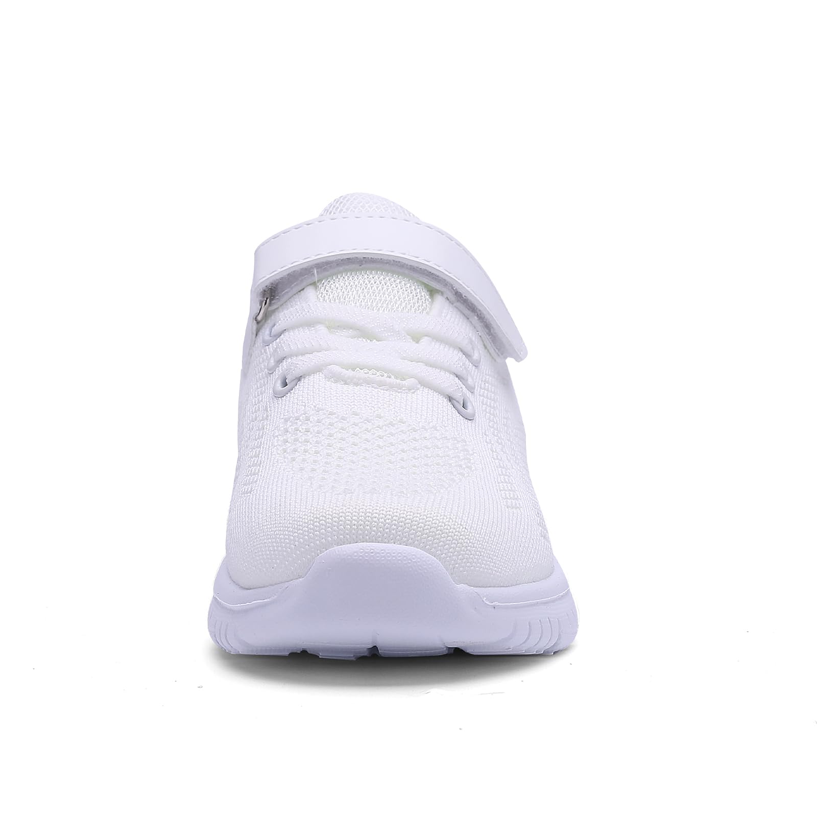 Qciplr Turnschuhe Jungen Mädchen Sportschuhe Laufschuhe Mesh Atmungsaktiv Hallenschuhe Tennisschuhe Leicht Outdoor Fitness Sneaker Weiß 35EU 2