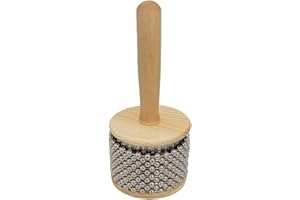 RsNifti Cabasa Wooden Percussion Instrument Hand Shaker Musical Instrument (Diameter 8.5 cm)