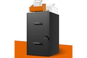 2 Drawer File Cabinet with Lock, Metal Vertical File Cabinets for Home Office, Office Furniture for Organization Hanging Lega