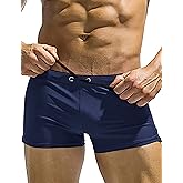 COOFANDY Swim Trunks for Men Sexy Swim Brief Square Leg Swimsuit Swimming Short Bathing Suit with Pocket S-XXL