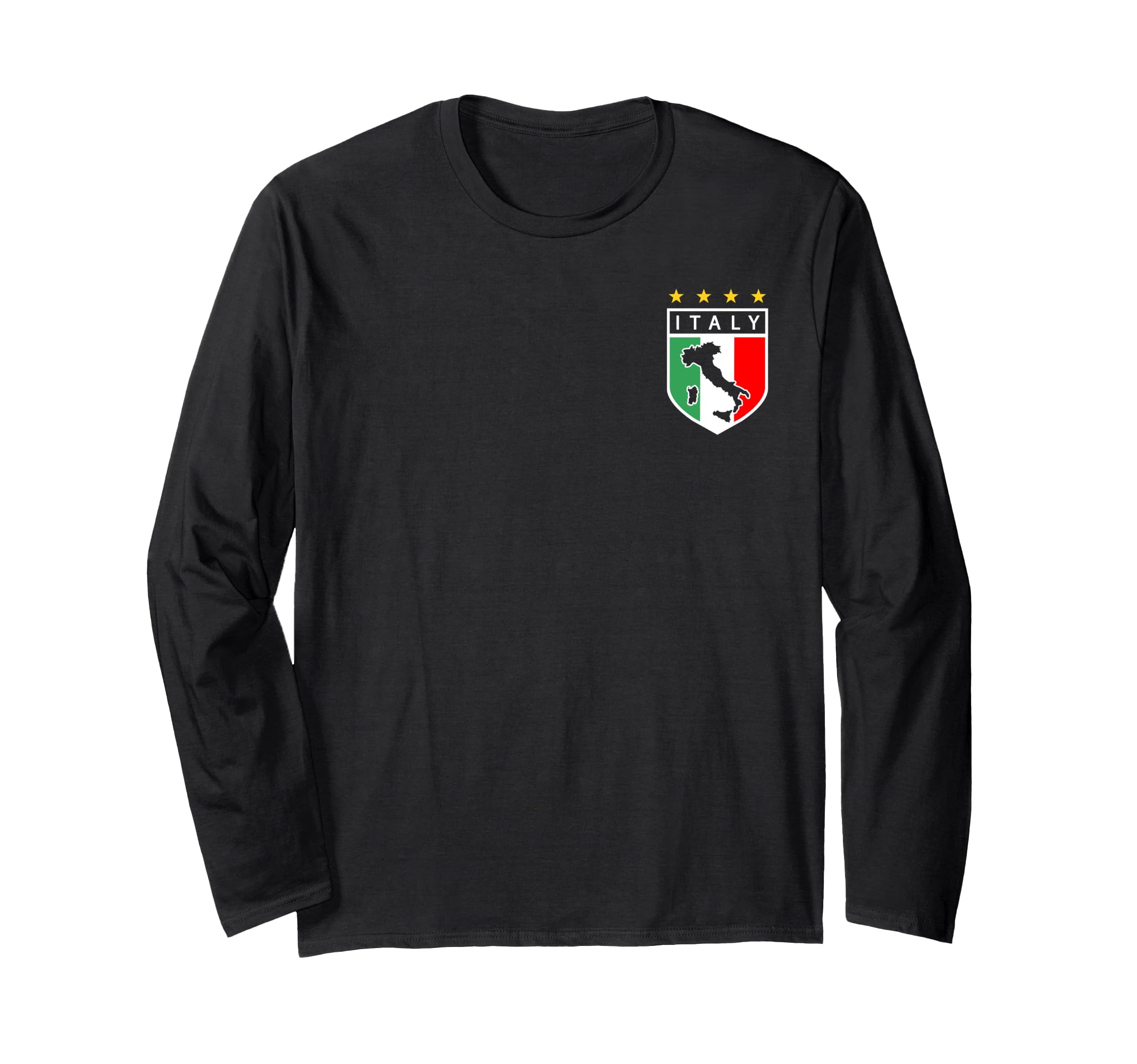 Trendy Italy 4 Star Crest Long Sleeve T-Shirt