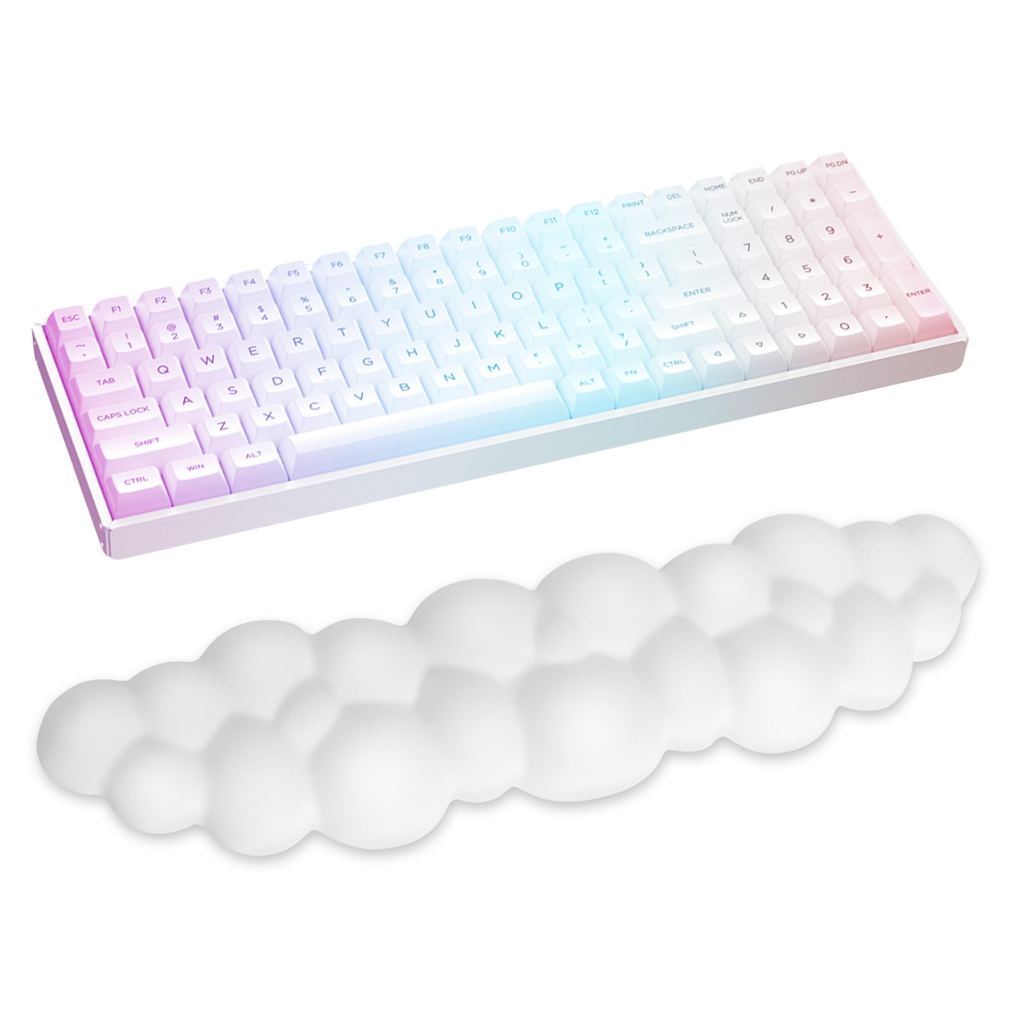 Gimars Keyboard Wrist Rest Cushions,Ergonomic Keyboard Pain Relief Comfortable Memory Foam with Anti-Slip Base,Massage Mat for Laptop Gaming Computer Office