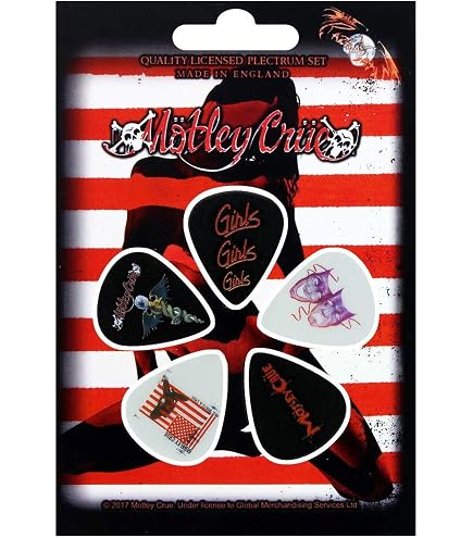 Amazon.com: Motley Crue Plectrum Pack: Red, White & Crue