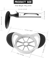Asdirne Apple Slicer & Corer Set with Sharp Stainless Blades Black view 5