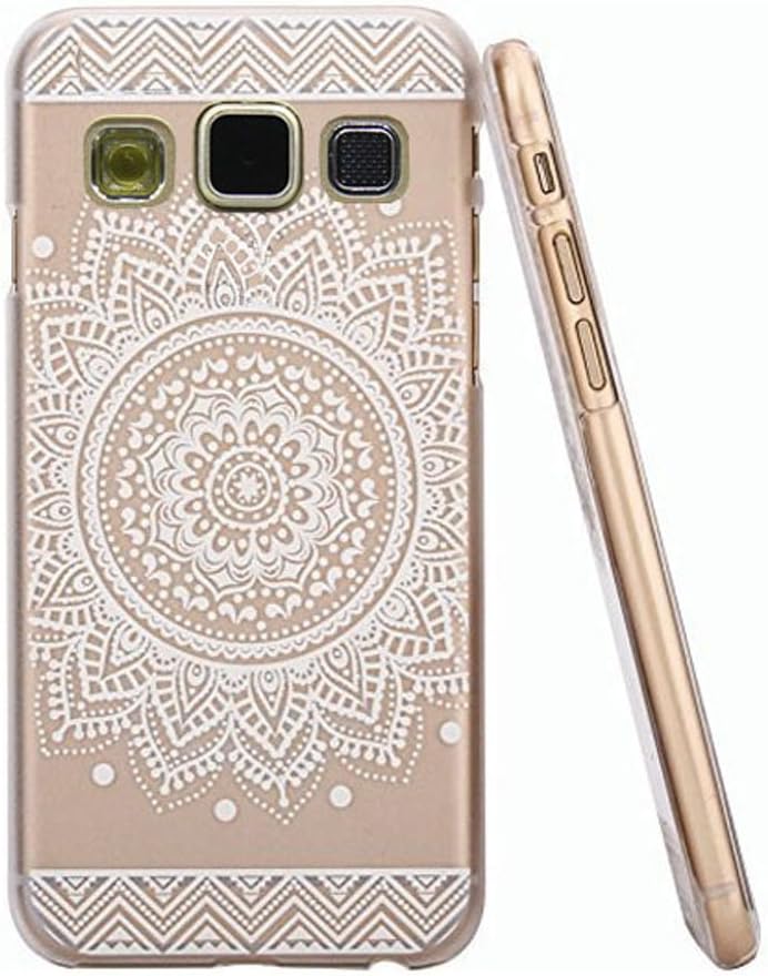 G530 Case,Galaxy Grand Prime Case, Silverback(TM) ULTRA SLIM Paisley Flower Hard Plastic Clear Case Skin Cover for Samsung Galaxy Grand Prime g530 G530H G5308(Henna Full Mandala Floral)
