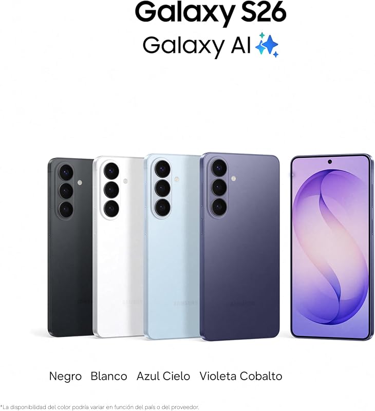 Galaxy S26, 256GB, Teléfono Móvil con Galaxy AI, Cámara 50MP, 12GB RAM, Batería 4300mAh, Garantía del Fabricante 3 Años + 1 Año Extra, Color Negro (Versión Española) — foto 2 de 8