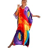NFVNKJ Women's Plus Size Beach Lounge Kaftan Maxi Dress Swimsuit Coverup for Women