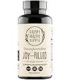 Joy-Filled Mood Support Supplement with St Johns Wort Capsules 120 Ct | Stress Relief Supplement with Rhodiola Rosea, Eleuthero | Helps Calm The Mind & Body | 100% Plant-Based Happy Pills | Herbal